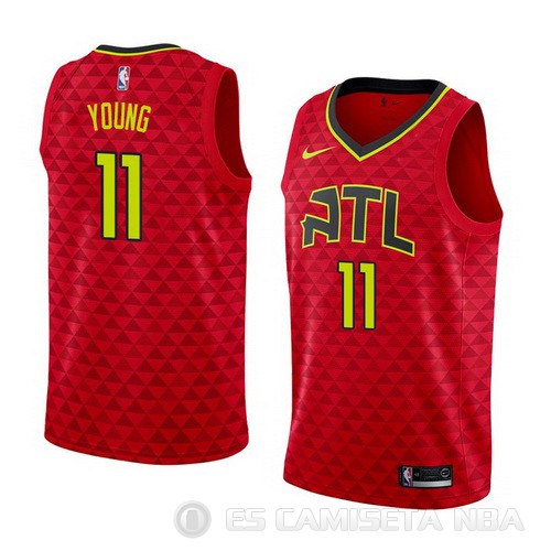 Camiseta Trae Young #11 Atlanta Hawks Statement 2017-18 Rojo - Haga un click en la imagen para cerrar